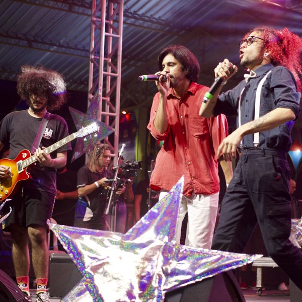 Andrei Lira (voz), Iann (voz), Diogo Rodrigues (instrumentista) e Arthur Vinícius (instrumentista)